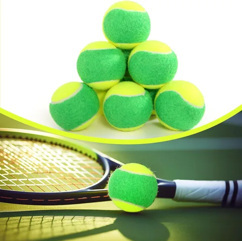 Vista 4 de Juego de 12/18/24/30/40 pelotas de tenis para niños, pelotas de tenis de baja compresión 25%-50% para principiantes, pelotas de entrenamiento