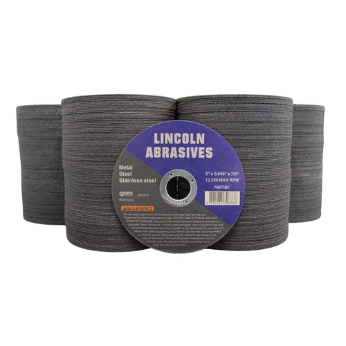 Vista 17 de Paquete de 25 ruedas de corte de 4.5" Lincoln Abrasives .040" Metal y acero inoxidable