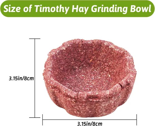 Vista 8 de BNOSDM 6 unidades de hámster comestible de heno Timothy de alta calidad, mezcla de batata morada, golosinas de conejo para masticar dientes