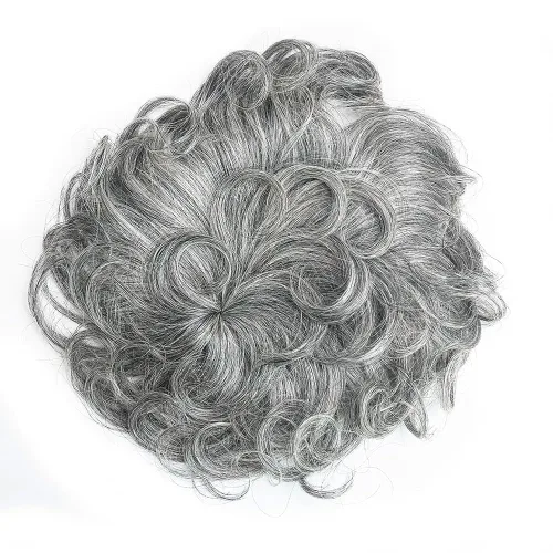 Vista 13 de RemeeHi Peluca de cabello humano rizado natural de repuesto esponjoso sin costuras con clip en la parte superior para mujer, cabello fino