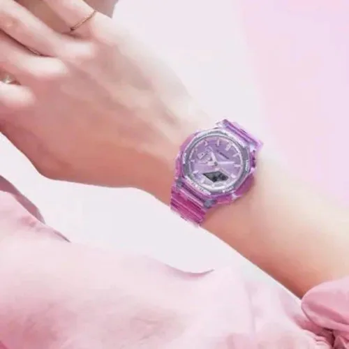 Vista 4 de Casio G-Shock Reloj Unisex Rosa GMA-S2100SK-4AER, Rosado, Pulsera