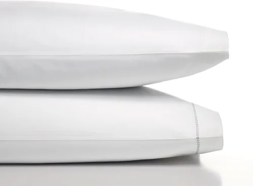 Vista 3 de Vera Wang - Sábanas tamaño Queen, juego de ropa de cama de percal de algodón, elementos esenciales para habitación (blanco, Queen)