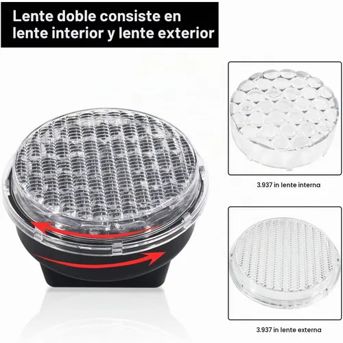Vista 4 de BBMI Luz de tráfico de 3.937 in (4 pulgadas), DC9-36V señal de parada y marcha rojo/verde, carcasa de PC, impermeable, IP65, luz de advertencia
