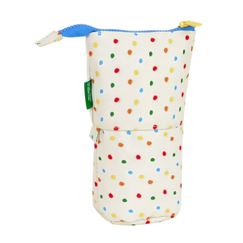 Vista 7 de Estuche Cubilete Benetton Topitos Blanco (8 x 19 x 6 cm)