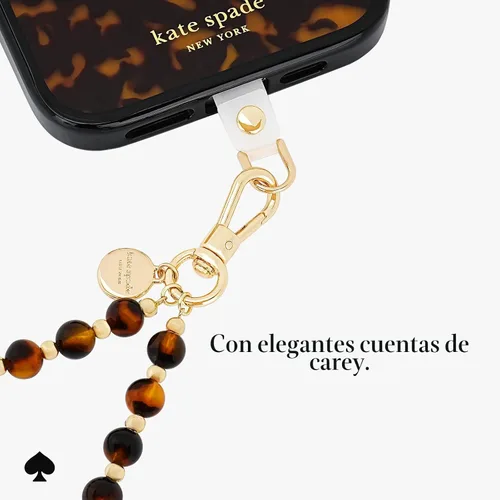 Vista 4 de kate spade new york Correa de muñeca con dije de teléfono con tarjeta de Cuenta de tortuga