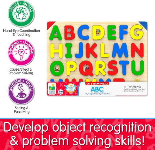 Vista 6 de The Learning Journey: Lift & Learn ABC Puzzle - Rompecabezas del alfabeto para niños pequeños - Juegos preescolares y actividades para niños de 3 a