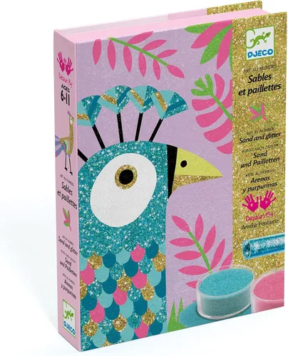 Vista 7 de DJECO Kit de manualidades de arena y purpurina de colores deslumbrantes