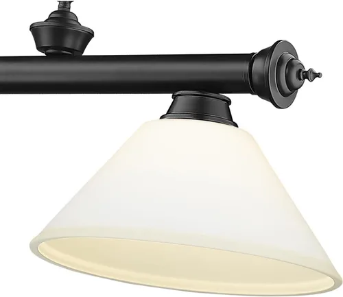 Vista 6 de Z-Lite 2306-3MB-AMO14 - Colgante de billar Cordon, 3 luces, 180 vatios totales, negro mate
