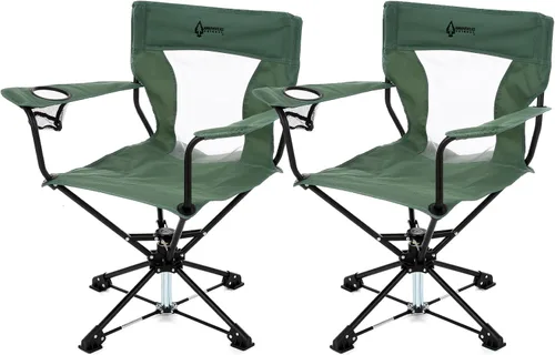 Vista 18 de ARROWHEAD OUTDOOR Silla giratoria de 360° para caza con reposabrazos, perfecta para cepos, sin patas que se hunden, soporta hasta 450 libras