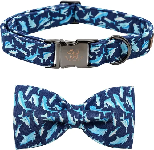 Vista 31 de Elegant little tail Independence - Collar patriótico para mascotas con pajarita para mascotas del 4 de julio de algodón suave para mascotas