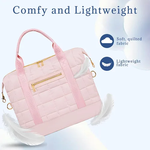Vista 5 de BLUBOON Bolsas de viaje con cremallera, bolsa de lona para mujer, bolsa de fin de semana para mujer, bolsa de lona para llevar en la bolsa de lona
