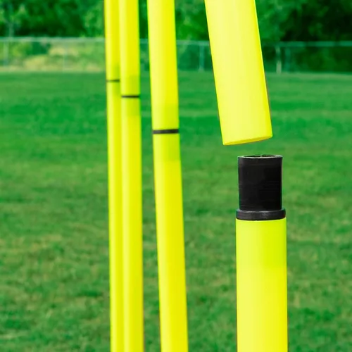 Vista 8 de Champion Sports Agility Training Pole & Hurdle Sets – Speed, Footwork & Coordination Drills, Indoor/Outdoor PVC Poles
