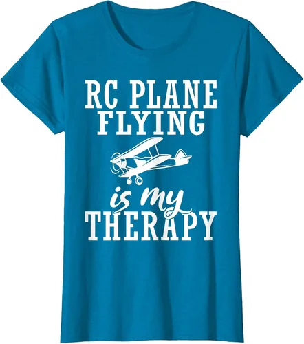 Vista 37 de RC Plane Flying is My Therapy RC Plane T-Shirt Asphalt Grey
