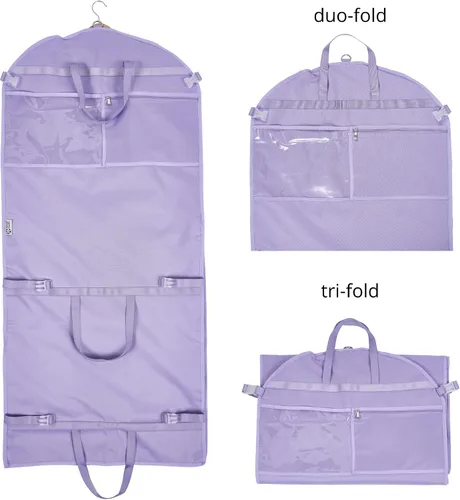 Vista 4 de Bolsa de ropa colgante impermeable con bolsa de accesorios bolsa de ropa de lujo de 52 pulgadas con refuerzo 4 bolsillos y cremallera lateral