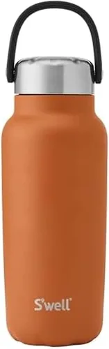 Vista 14 de S'well Explorer de acero inoxidable reciclado con tapa y asa aisladas, 24 onzas, cornalina, recipientes aislados al vacío de triple capa que