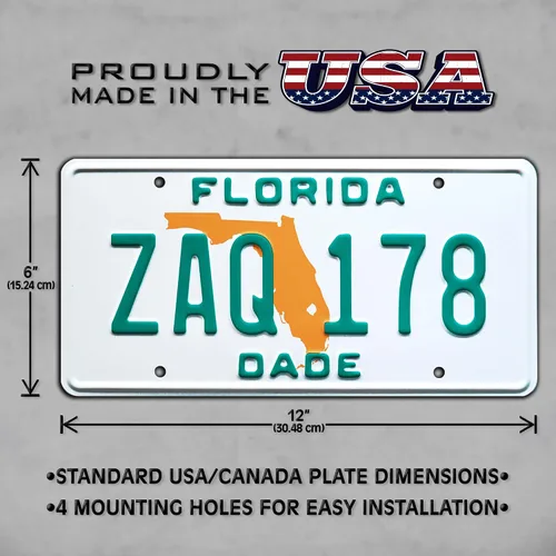 Vista 3 de Celebrity Machines Miami Vice ZAQ 178 + AIF 00M Matrículas estampadas de metal