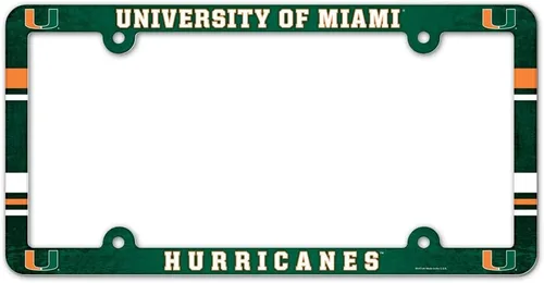 Vista 18 de NCAA Placa de vehículo con marco a todo
