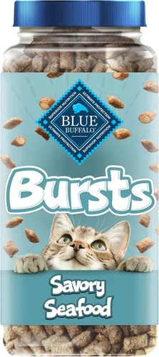 Vista 13 de Blue Buffalo - Premios crujientes Bursts para gatos, de pollo, tarro de 340,1 g