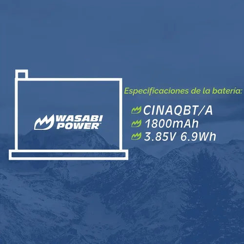 Vista 3 de Wasabi Power Batería (paquete de 2) y cargador dual para Insta360 X3