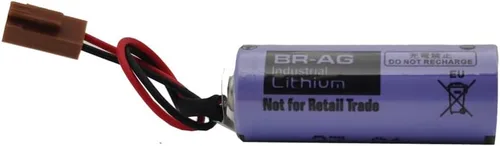 Vista 2 de RUNAAJA BR-AG - Batería de litio no recargable de 3 V, 1800 mAh, repuesto para batería BR-AG con enchufe marrón