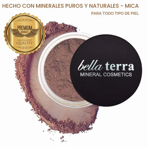 Vista 2 de Base de maquillaje en polvo mineral Bella Terra De larga duración para todo el día transparente para una cobertura completa – mate, libre