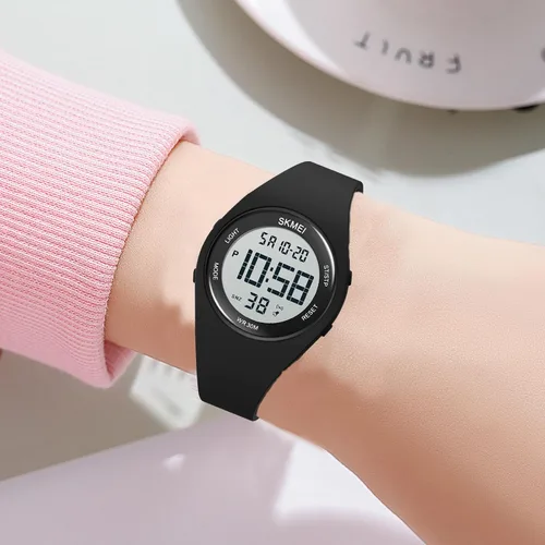Vista 4 de FANMIS Moda mujeres hombres reloj deportivo digital estudiante electrónico al aire libre reloj deportivo militar multifunción luminoso impermeable