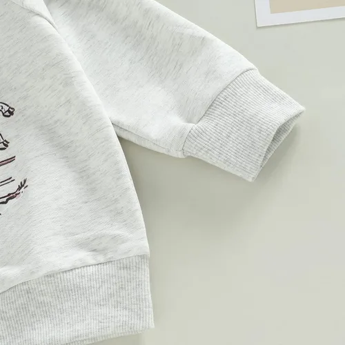 Vista 4 de Conjunto de ropa de 2 piezas para bebé y niño pequeño con estampado de vaca