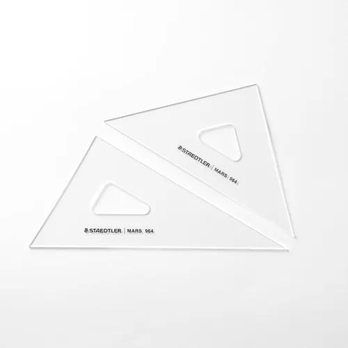 Vista 4 de Staedtler 964 24 Triangle Ruler Drawing Set, Mars, 9.4 pulgadas (9.4 in)