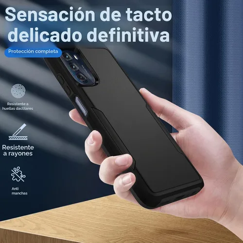 Vista 6 de Funda para Moto G 5G 2022, con protector de pantalla [prueba de caídas de grado militar], funda protectora resistente de servicio pesado robusto a