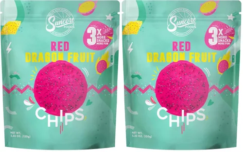 Vista 10 de Suncore Foods White Dragon Fruit Chips - Bocadillo crujiente de Pitaya de 5.32 onzas, sin gluten, sin OMG, vegano, bolsa resellable Freeze-Dried