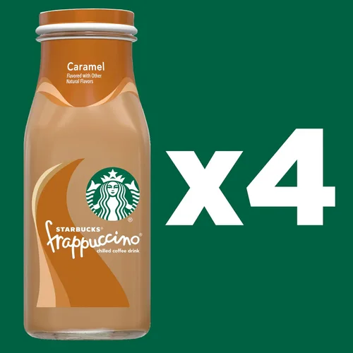 Vista 3 de Starbucks Frappuccino - Bebida de café, caramelo, 9.5 onzas (paquete de 4)