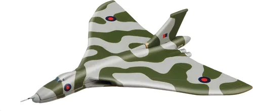 Vista 2 de Corgi Diecast Flying Aces Avro Vulcan Miniatura Display Modelo Avión CS90649, Gris y Verde