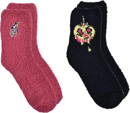 Vista 2 de Disney Paquete de 2 calcetines para mujer, color magenta, 9 11 de EE. UU, Magenta, 9-11