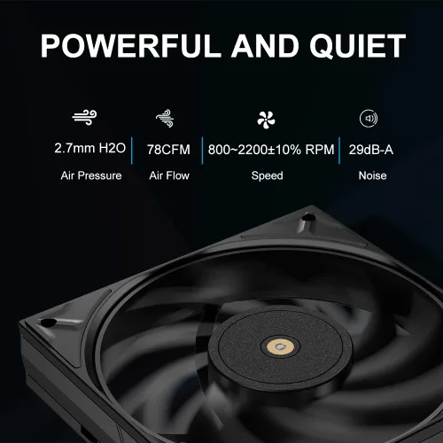 Vista 6 de SAMA Enfriador de aire de CPU A40 – Torre única, 1 ventilador de anillo guía silencioso, base de cobre, diseño de aleta híbrida, perfil bajo