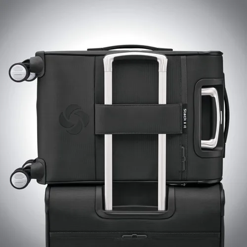 Vista 4 de Samsonite Solyte DLX Softside - Equipaje extensible con ruedas giratorias, Negro (Midnight black)), 123567-1548