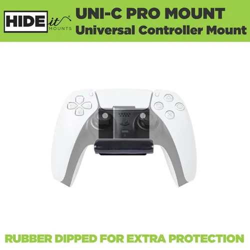 Vista 2 de HIDEit Uni-C Pro Controller Wall Mount - Rubber Dipped Steel Mount for PS5 Pro Xbox PlayStation Nintendo and More - Universal Fit for Most Game