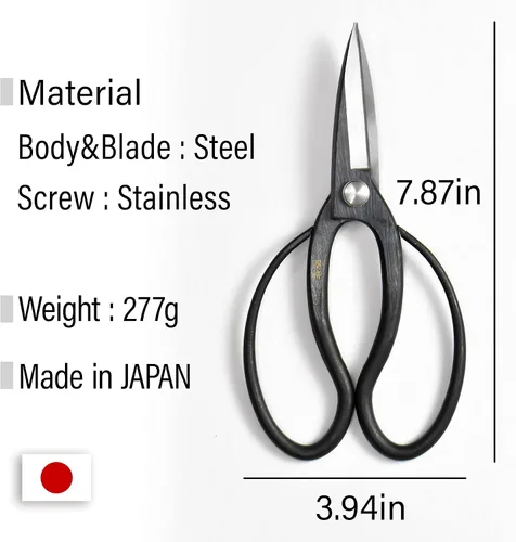 Vista 7 de YAMASAN KYOTO UJI Tijeras japonesas Suiryu Bonsái – Tijeras de podar tradicionales Hasami, herramientas japonesas de jardín de bonsái, fabricadas