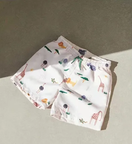 Vista 17 de Traje de baño para niños, ropa de playa de secado rápido, pantalones cortos de natación para niños pequeños, traje de baño a rayas, traje de baño