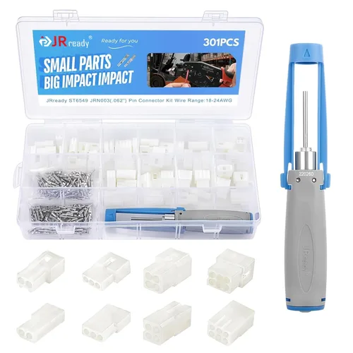 Vista 9 de JRready ST6554 Kit de Conectores de 2 3 4 6 Pines.093”.062” Herramienta de Extracción de Pines Molex Extractor de Terminales Engarzadas