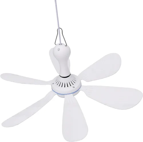 Vista 6 de Solar Ceiling Fan, 16.54in 6 Blades 36dB