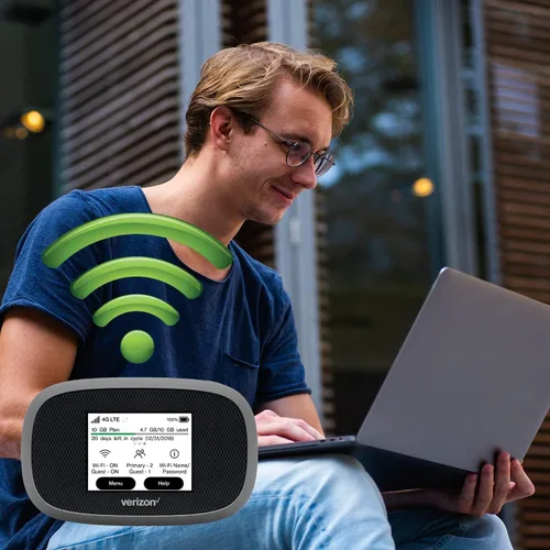 Vista 6 de Verizon Wireless Jetpack Inseego MiFi 8800L Hotspot móvil VPN gratuito para viajes WiFi portátil móvil 4G Desbloqueado globalmente Velocidad