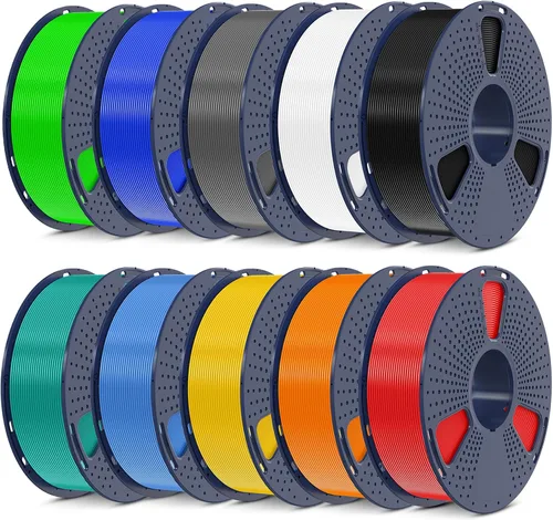 Vista 23 de SUNLU - Filamento PLA Plus para impresora 3D, 1.75 mm, bobina de 1 kg (2.2 lb), enrollado de forma ordenada, precisión dimensional ±0.02 mm