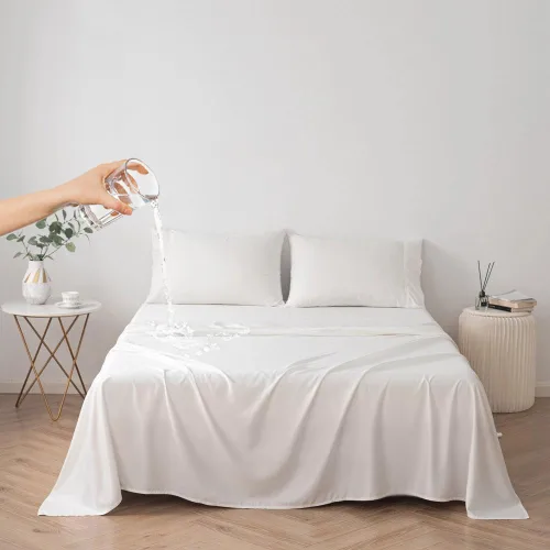 Vista 11 de Funda de cama impermeable para perros y gatos, resistente al pelo de las mascotas, funda protectora para cama con tela fina 100% impermeable