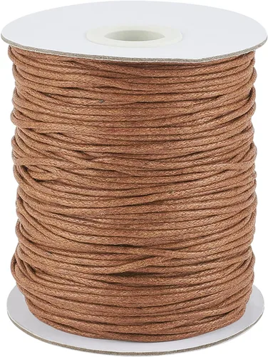 Vista 28 de Cordón de algodón encerado aguamarina de 100 yardas, hilo trenzado para cuentas de cordón de pulsera, collar de alambre de 0.039 pulgadas