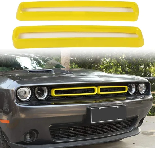 Vista 7 de Voodonala para Challenger Insertos de Rejilla Frontal de Radiador, Adornos de Parrilla para 2015-2025+ Dodge Challenger Accesorios Exteriores, ABS