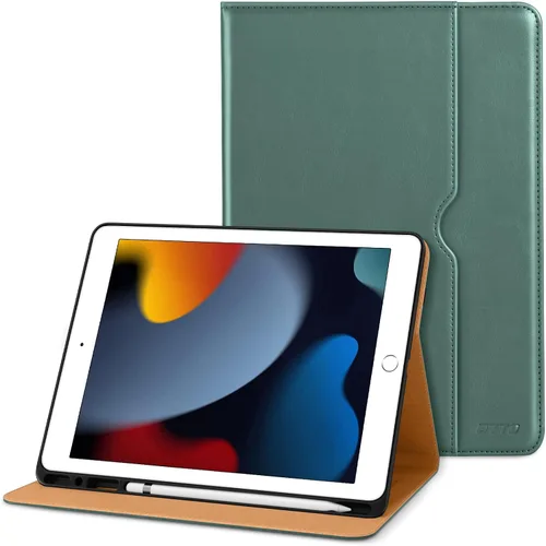 Vista 27 de DTTO Funda para iPad de 9ª/8ª/7ª Generación de 10.2 Pulgadas 2021/2020/2019, Funda de Soporte Folio Empresarial de Cuero Premium con Soporte