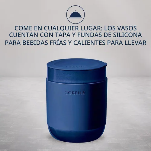 Vista 6 de Corelle Juego de vajilla de gres, platos y cuencos de cerámica esmaltada sólida y reactiva hecha a mano, platos redondos de estilo rústico moderno