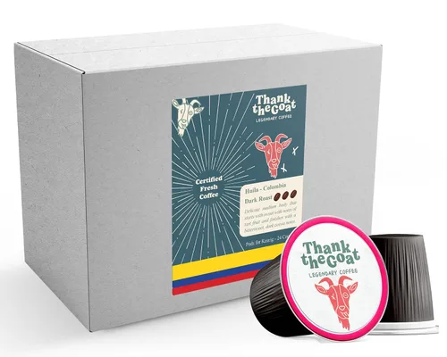 Vista 10 de Thank the Goat Gourmet - Cápsulas de café recién tostadas, tostado medio, compatibles con cafeteras Keurig 2.0 K-Cup, de Huila, Colombia, 24