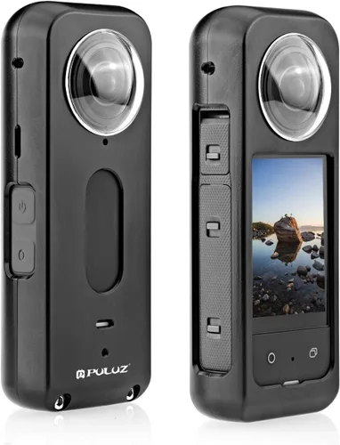 Vista 6 de PULUZ Funda protectora de metal + protectores de lente para Insta360 X3, carcasa antiarañazos y protector de lente impermeable de alta transmisión