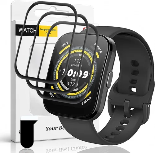 Vista 101 de Paquete de 3 protectores de pantalla para Amazfit Active 2, protección flexible de vidrio no templado, película protectora transparente HD